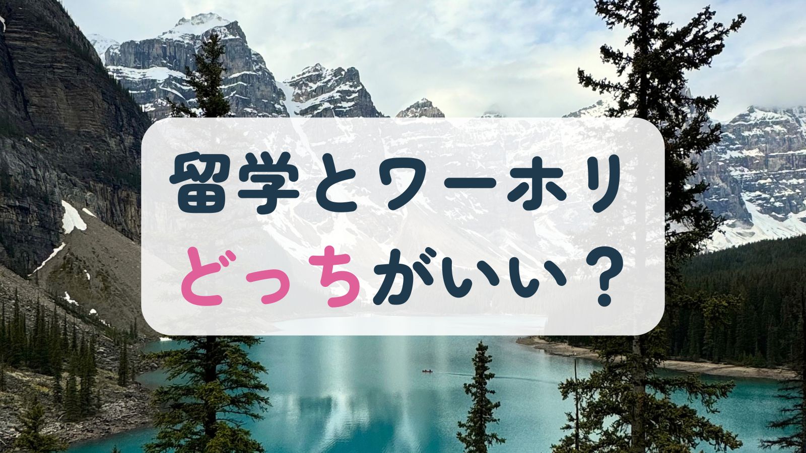 留学とワーホリどっちがいい?